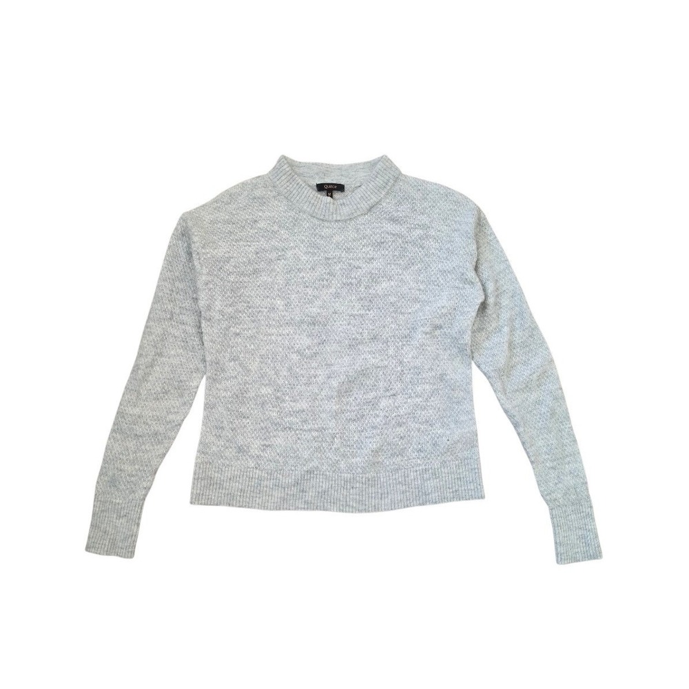 QUINCE Cashmere Light Gray Old Money Preppy Quiet Luxury‎ Minimalist Sweater szM